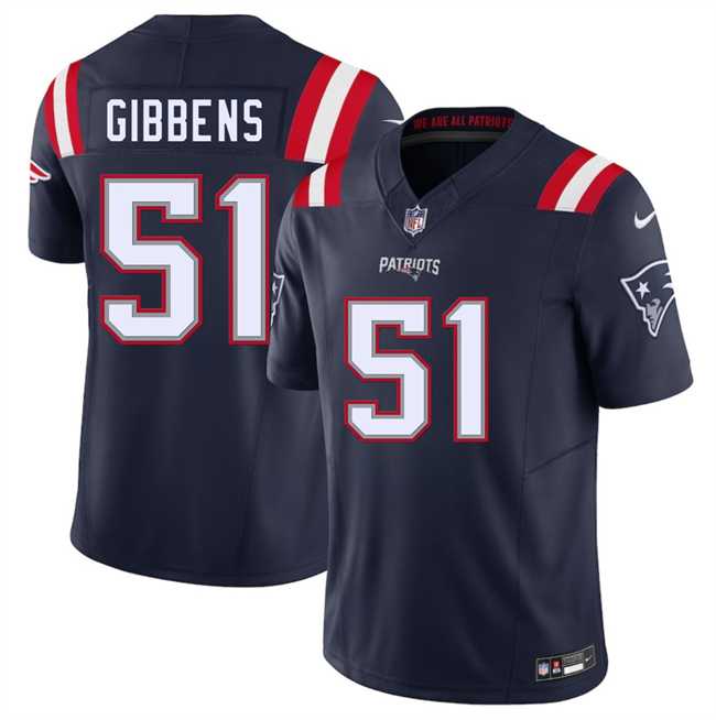 Men & Women & Youth New England Patriots #51 Jack Gibbens Navy 2025 F.U.S.E. Vapor Limited Stitched Jersey->new england patriots->NFL Jersey